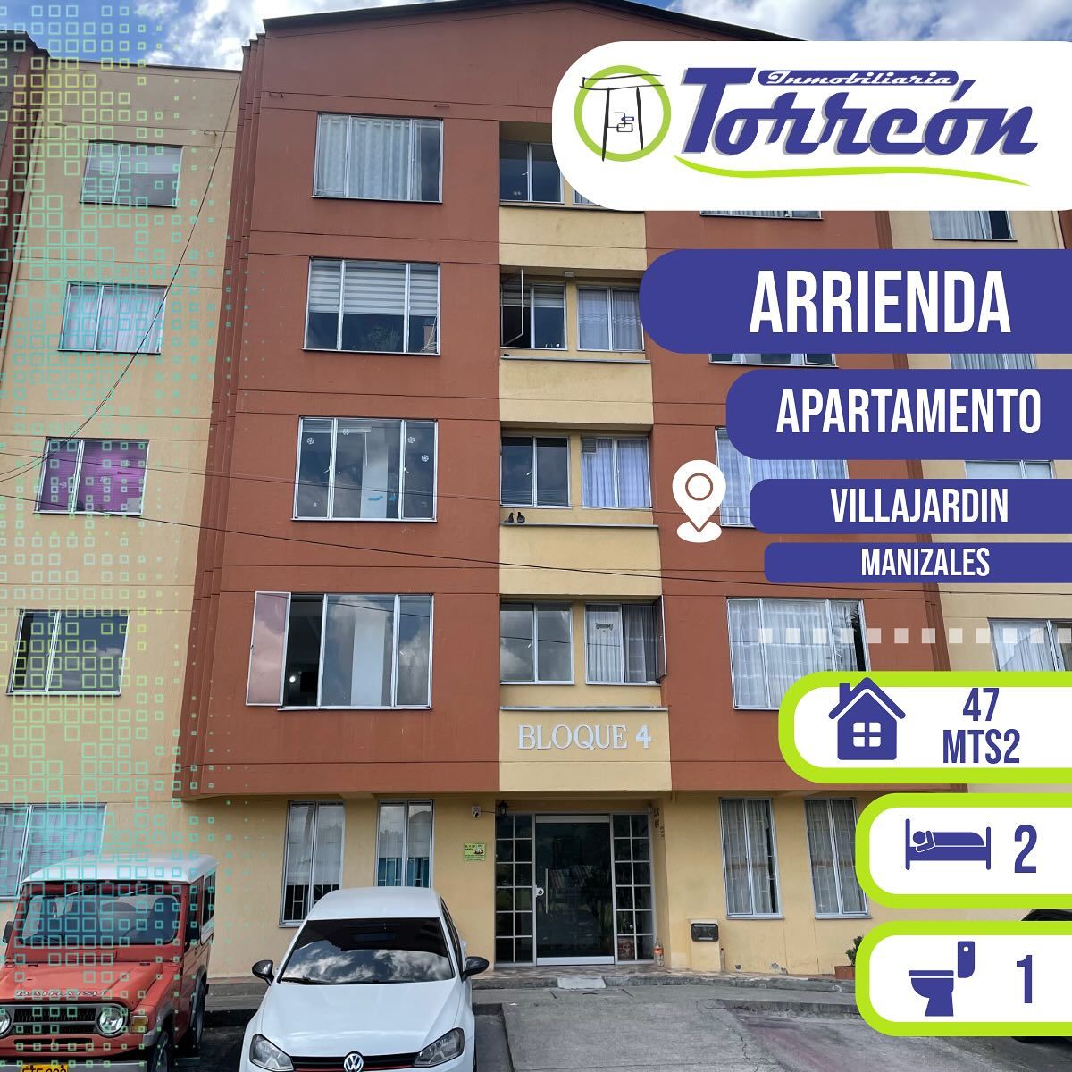 Apartamento en arriendo Caldas Manizales Ub Villa Jardin 47 m2 Habitaciones 2 Baños 1 Garajes 0 Precio $950000