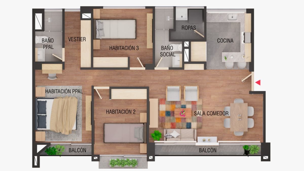 Apartamento en venta Cundinamarca Tenjo Tenjo 90 m2 Habitaciones 3 Baños 2 Garajes 1 Precio $512000000