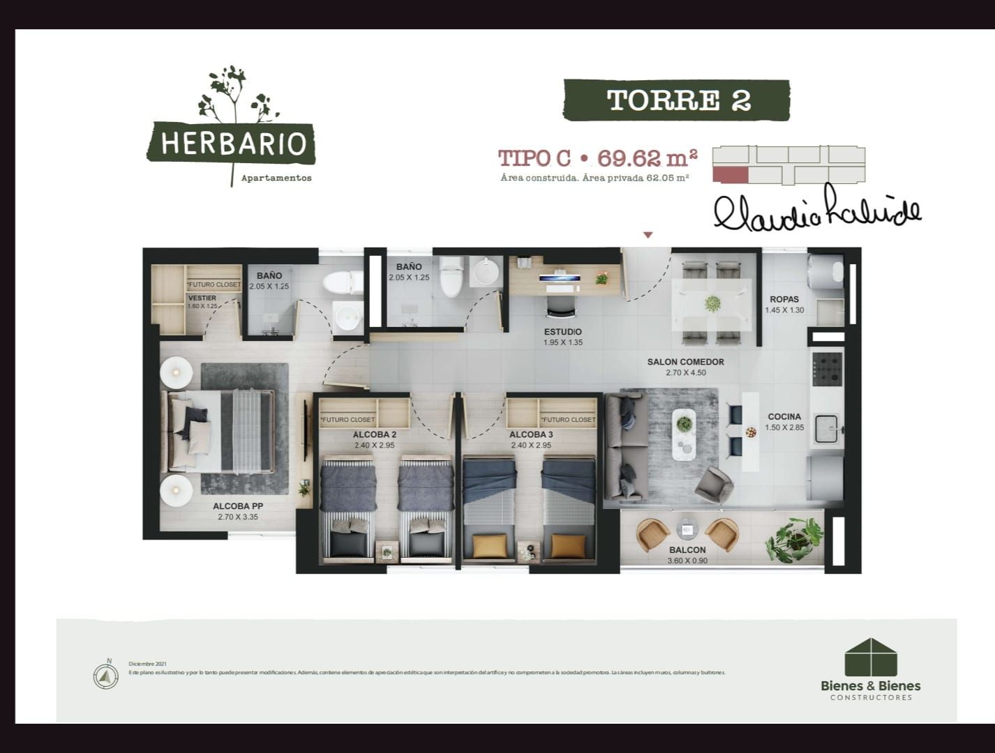 Apartamento en venta Antioquia Itagüí Fátima 69 m2 Habitaciones 3 Baños 3 Garajes 1 Precio $480000000