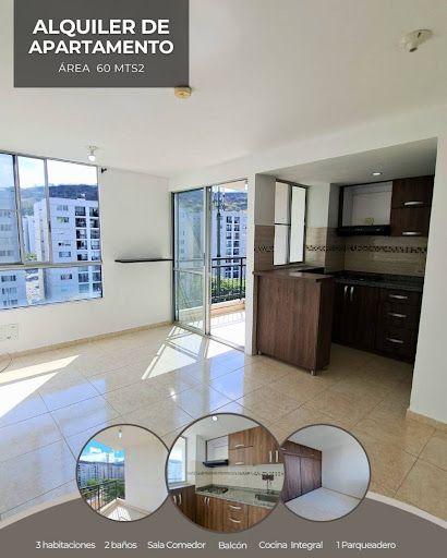 Apartamento en arriendo Valle Del Cauca Yumbo Barichara 60 m2 Habitaciones 3 Baños 2 Garajes 0 Precio $1443000