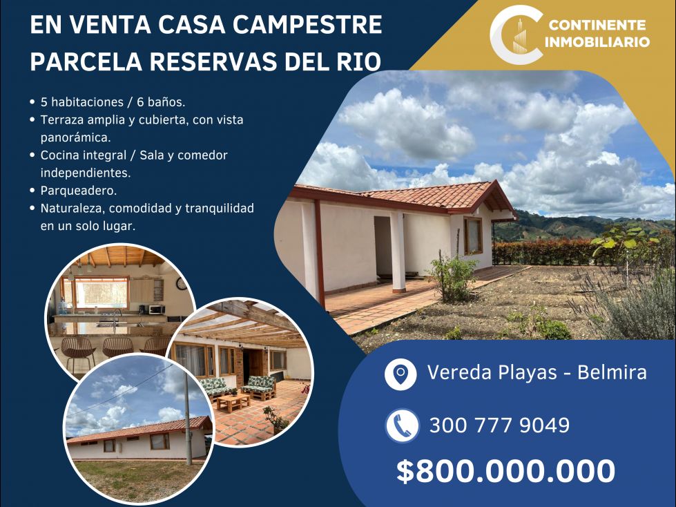 Casa Campestre en venta Antioquia Belmira Belmira 430 m2 Habitaciones 5 Baños 6 Garajes 0 Precio $800000000