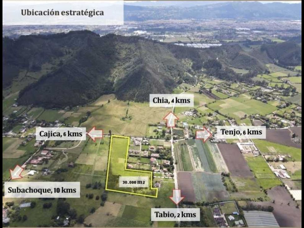 Lote en venta Cundinamarca Tabio Tabio 1807 m2 Habitaciones 0 Baños 0 Garajes 0 Precio $740000000