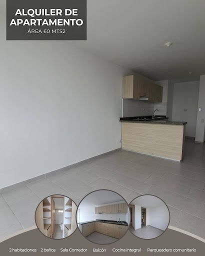 Apartamento en arriendo Valle Del Cauca Yumbo Barichara 60 m2 Habitaciones 2 Baños 2 Garajes 0 Precio $1200000