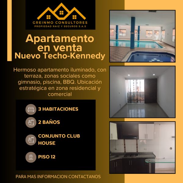 Apartamento en venta Cundinamarca Bogotá Ciudad Techo 59 m2 Habitaciones 3 Baños 2 Garajes 0 Precio $260000000