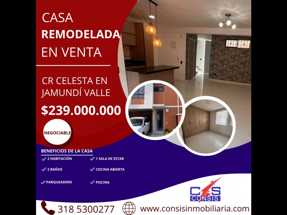 Casa en venta Valle Del Cauca Jamundí Jamundí 67 m2 Habitaciones 2 Baños 2 Garajes 1 Precio $239000000
