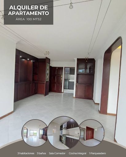 Apartamento en arriendo Valle Del Cauca Cali Santa Mónica 100 m2 Habitaciones 4 Baños 3 Garajes 1 Precio $2400000