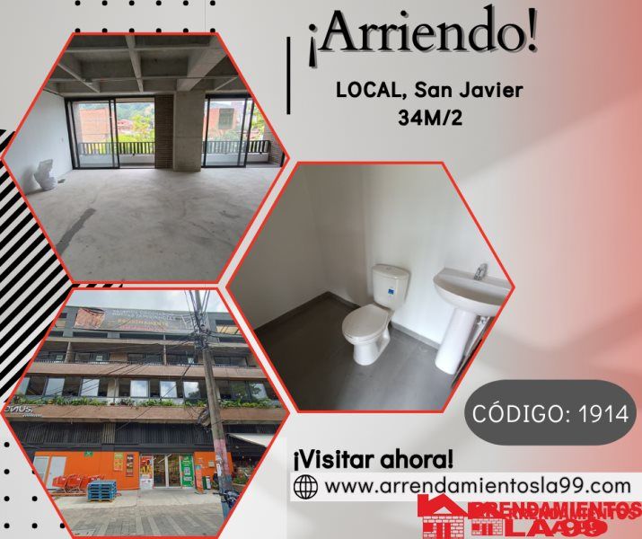 Local en arriendo Antioquia Medellín San Javier No1 34 m2 Habitaciones 0 Baños 1 Garajes 0 Precio $3400000