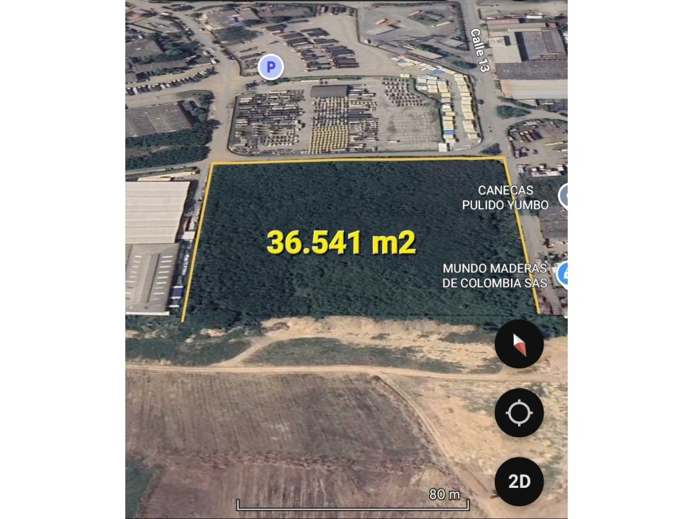 Lote en venta Valle Del Cauca Yumbo La Estancia 36541 m2 Habitaciones 0 Baños 0 Garajes 0 Precio $12800000000