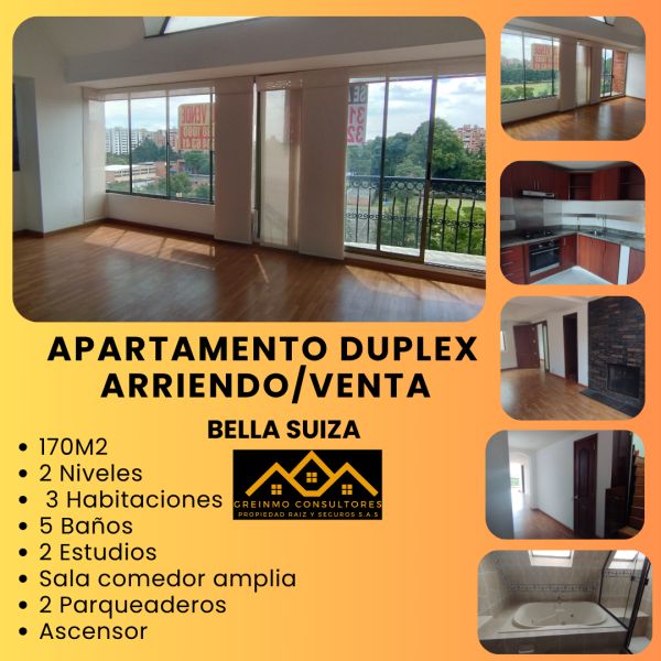 Apartamento en arriendo Cundinamarca Bogotá Bella Suiza 170 m2 Habitaciones 3 Baños 5 Garajes 2 Precio $6000000