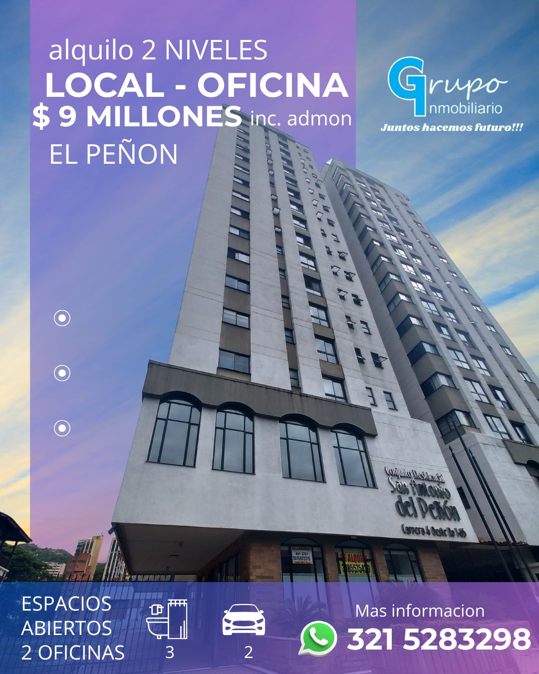 Local en arriendo Valle Del Cauca Cali El Peñón 225 m2 Habitaciones 0 Baños 3 Garajes 2 Precio $9000000