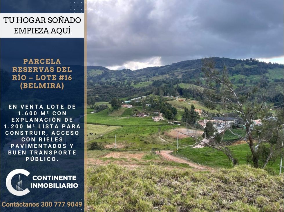 Lote en venta Antioquia Belmira Belmira 1600 m2 Habitaciones 0 Baños 0 Garajes 0 Precio $200000000