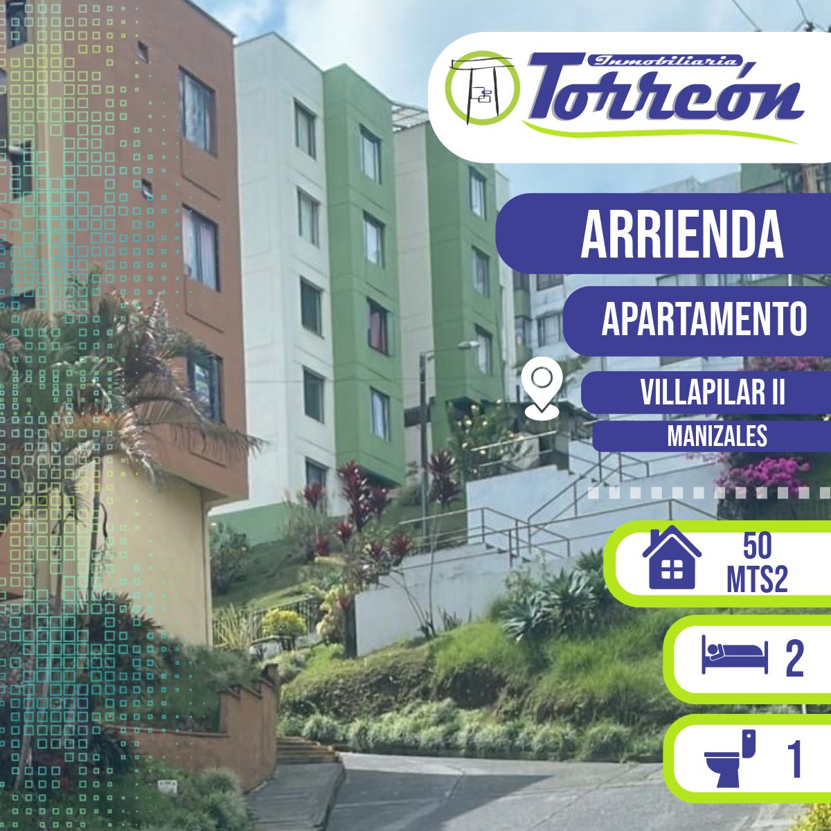 Apartamento en arriendo Caldas Manizales Sacatin Viejo 50 m2 Habitaciones 2 Baños 1 Garajes 1 Precio $1100000