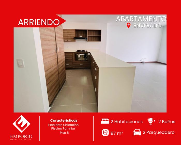 Apartamento en arriendo Antioquia Envigado Vientos De La Colina 87 m2 Habitaciones 2 Baños 2 Garajes 2 Precio $3900000