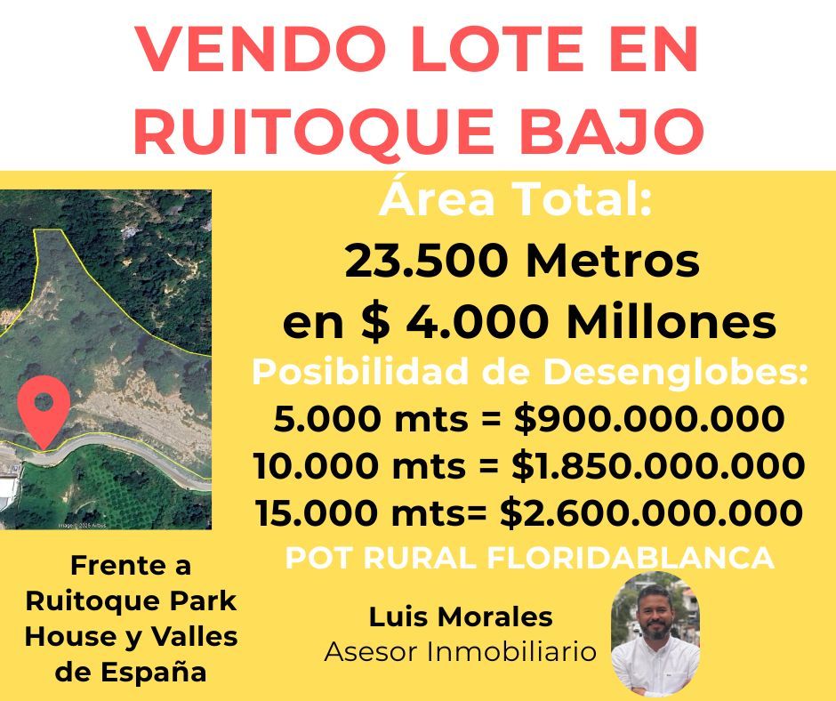 Lote en venta Santander Floridablanca Prado Del Sur 2500 m2 Habitaciones 0 Baños 0 Garajes 0 Precio $500000000