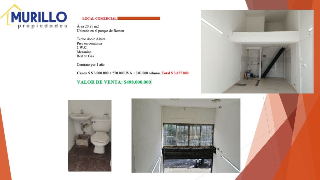 Local en venta Antioquia Medellín Barrios De Jesus 20 m2 Habitaciones 0 Baños 0 Garajes 0 Precio $498000000