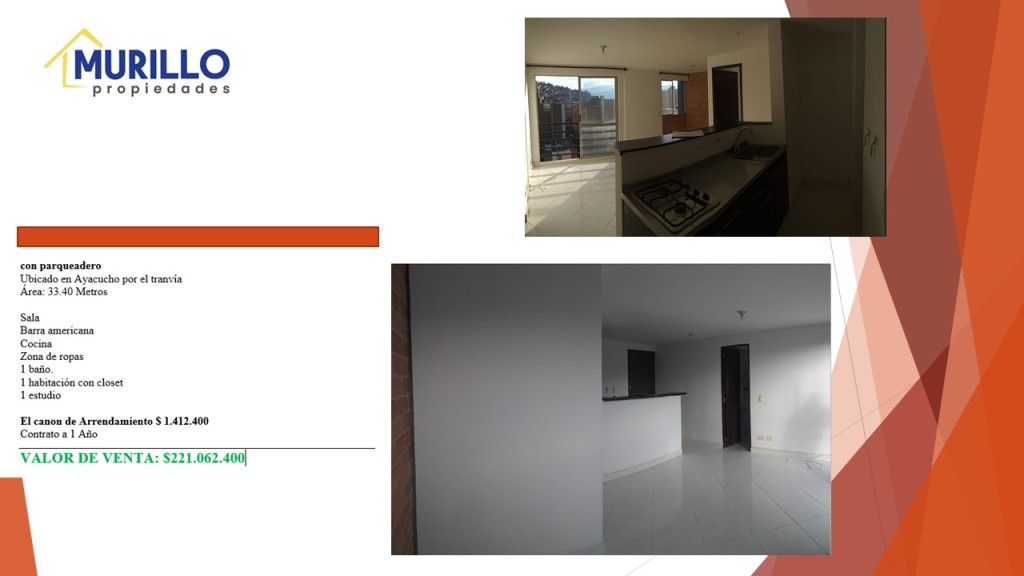 Apartamento en venta Antioquia Medellín La Milagrosa 33 m2 Habitaciones 1 Baños 1 Garajes 0 Precio $222000000