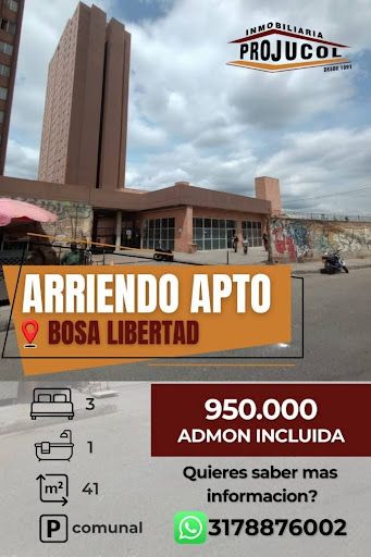 Apartamento en arriendo Cundinamarca Bogotá Las Margaritas 47 m2 Habitaciones 3 Baños 1 Garajes 0 Precio $950000