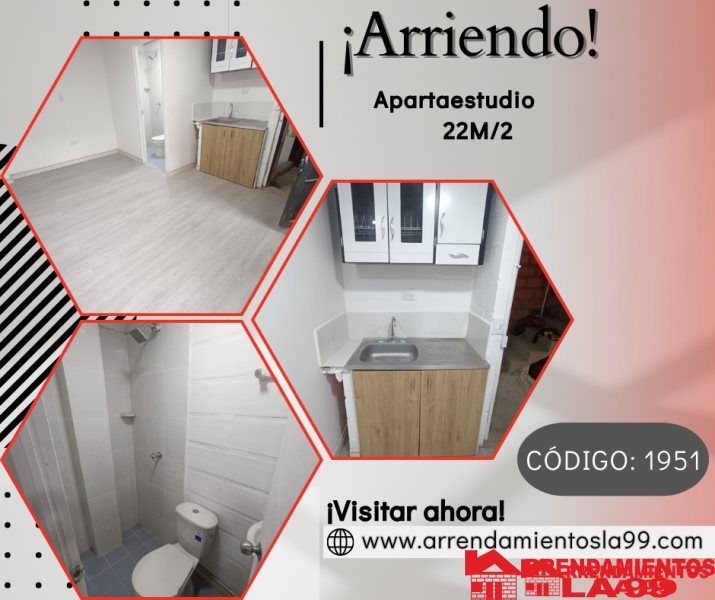 Apartaestudio en arriendo Antioquia Medellín El Socorro 22 m2 Habitaciones 1 Baños 1 Garajes 0 Precio $550000