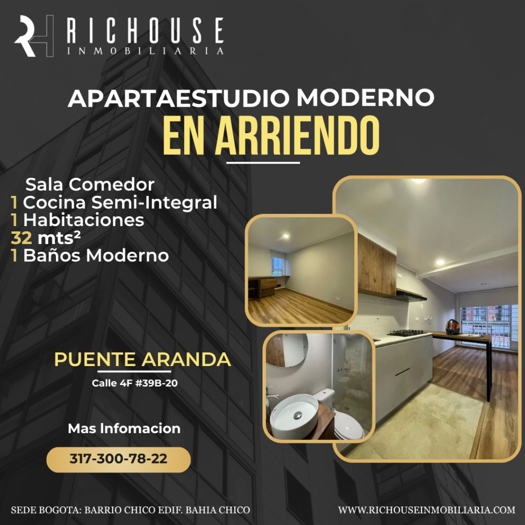 Apartaestudio en arriendo Cundinamarca Bogotá San Rafael 32 m2 Habitaciones 1 Baños 1 Garajes 0 Precio $1250000