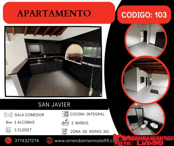 Casa en arriendo Antioquia Medellín San Javier No1 62 m2 Habitaciones 3 Baños 2 Garajes 0 Precio $1800000