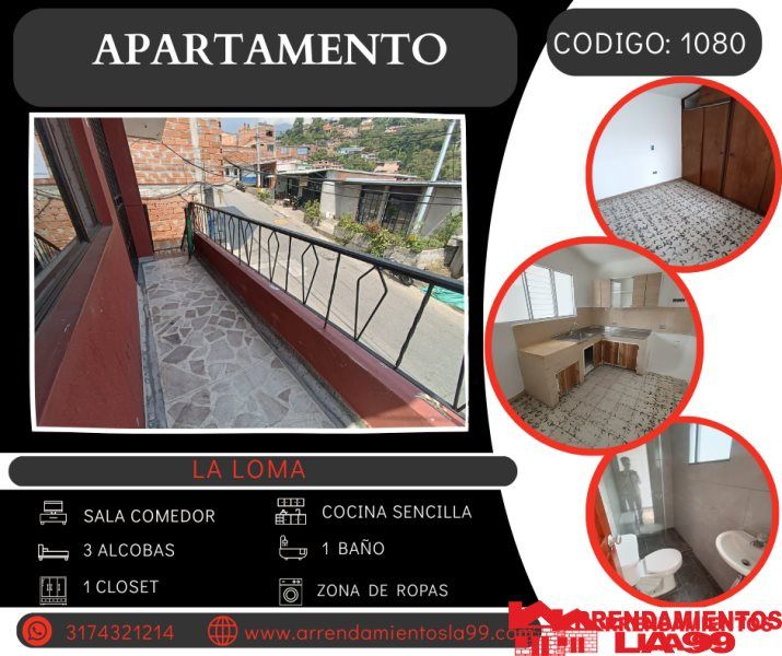 Apartamento en arriendo Antioquia Medellín San Cristobal 120 m2 Habitaciones 3 Baños 1 Garajes 0 Precio $1700000