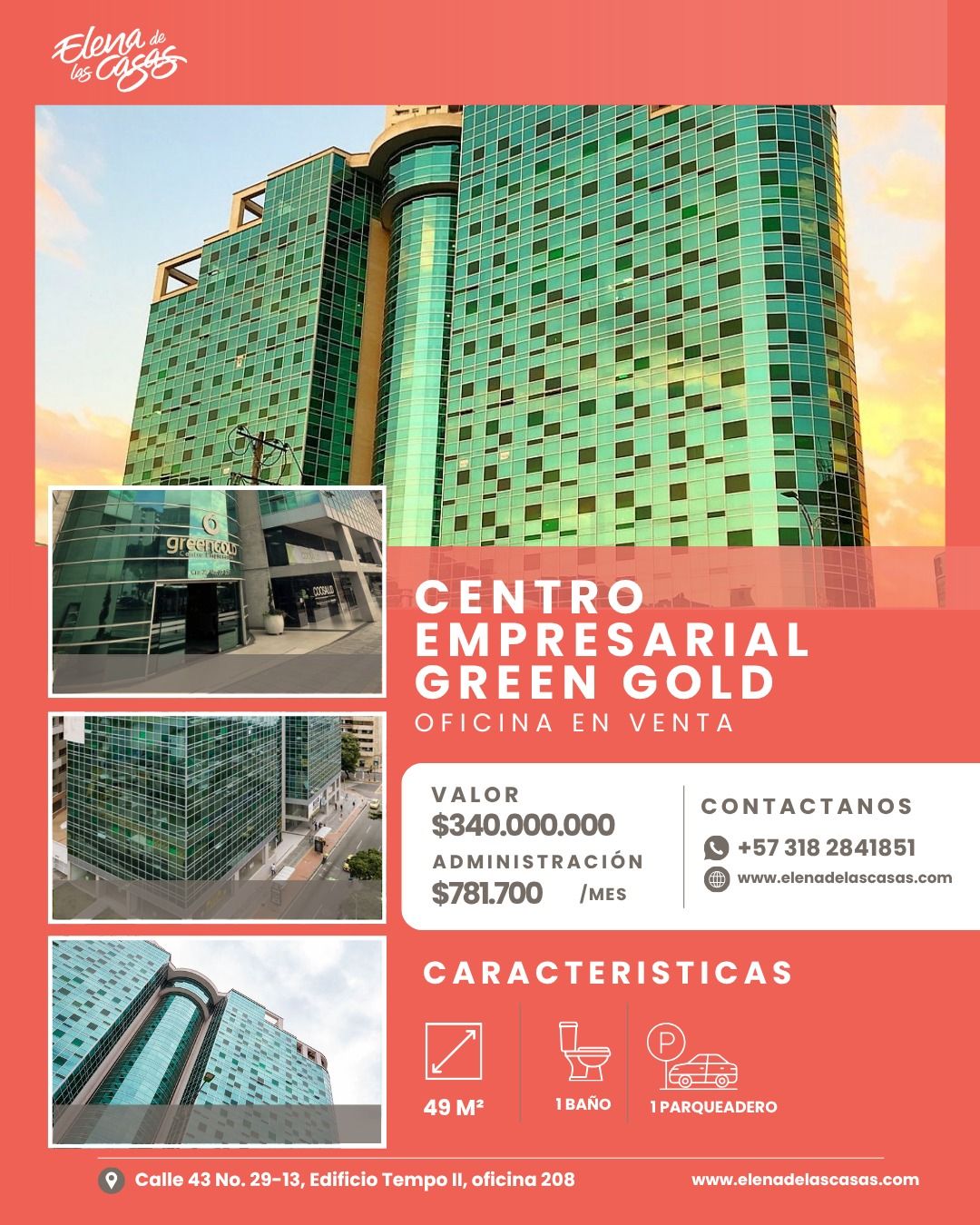 Oficina en venta Santander Bucaramanga Mejoras Publicas 49 m2 Habitaciones 0 Baños 1 Garajes 1 Precio $340000000