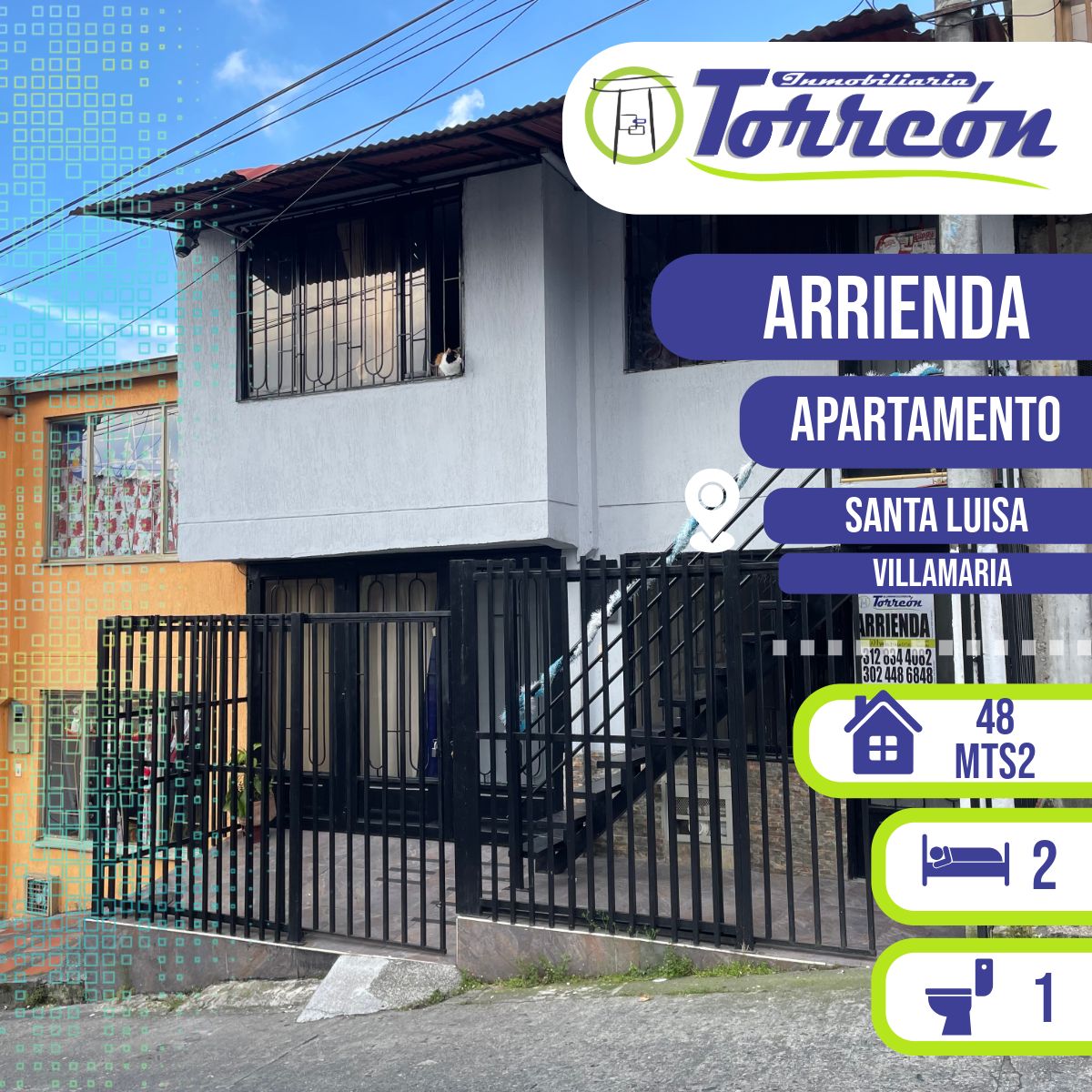 Apartamento en arriendo Caldas Villamaría Miraflores 1 48 m2 Habitaciones 2 Baños 1 Garajes 0 Precio $950000