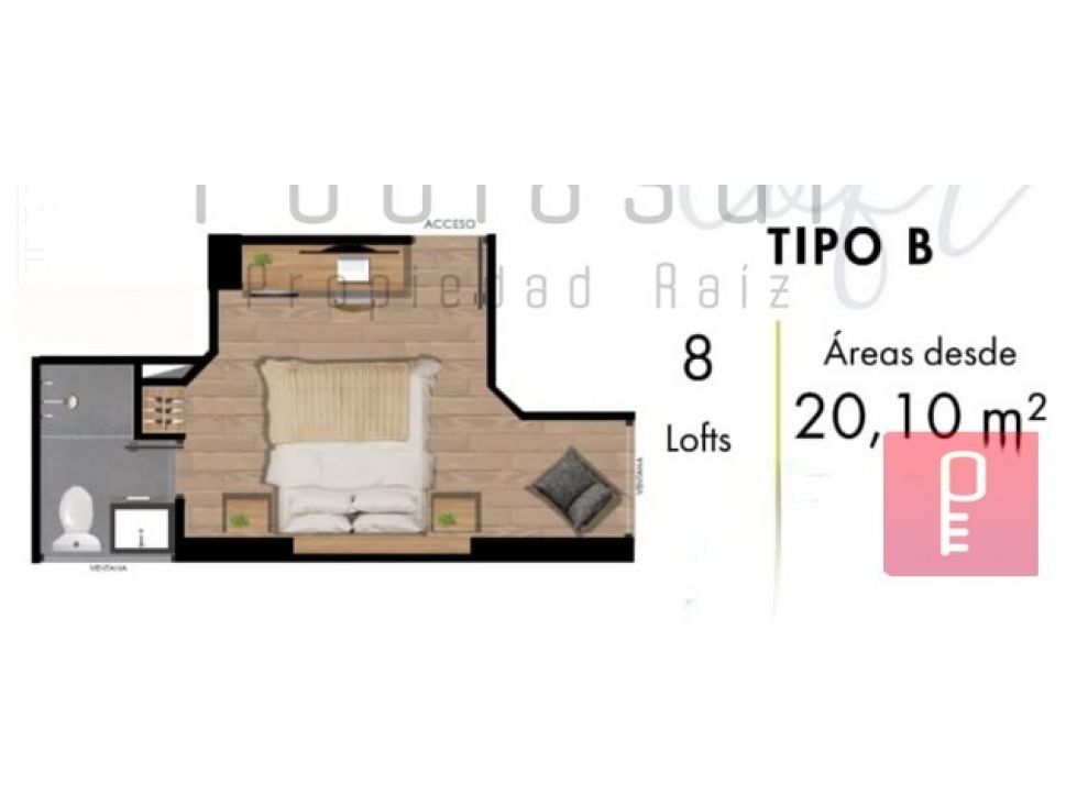 Apartaestudio en venta Antioquia Medellín Laureles 20 m2 Habitaciones 1 Baños 1 Garajes 0 Precio $352000000