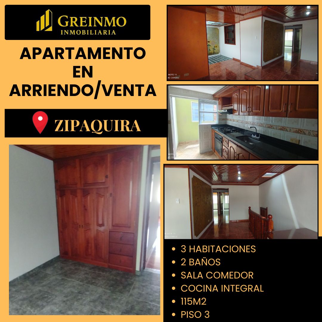 Apartamento en arriendo o venta Cundinamarca Zipaquirá Las Villas 115 m2 Habitaciones 3 Baños 2 Garajes 0 Precio venta $330000000 Precio arriendo $1200000