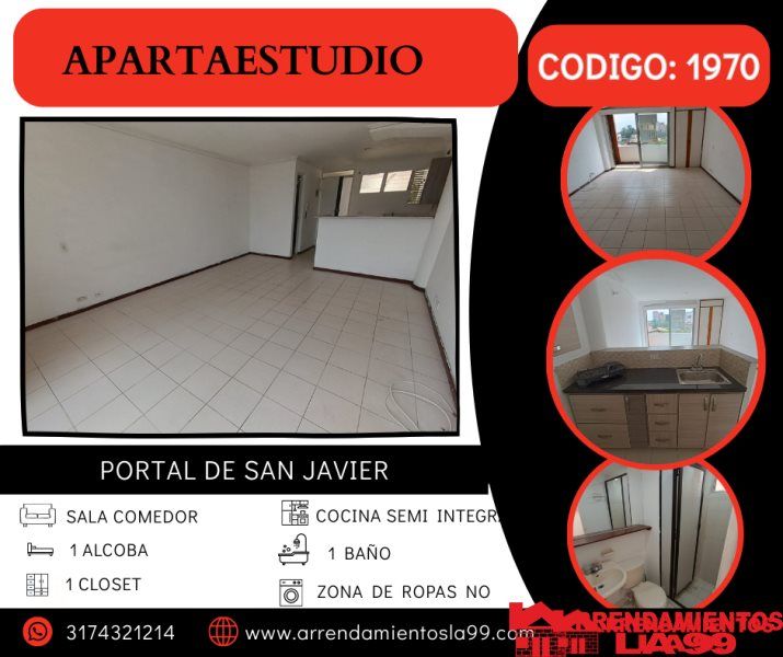Apartaestudio en arriendo Antioquia Medellín San Javier No1 35 m2 Habitaciones 1 Baños 1 Garajes 0 Precio $1000000