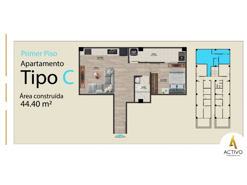 Apartamento en venta Antioquia Itagüí Zona Industrial 1 60 m2 Habitaciones 2 Baños 2 Garajes 0 Precio $400000000