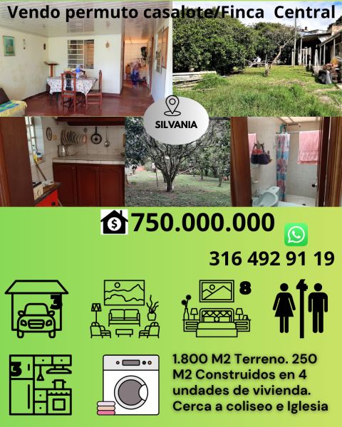 Finca en venta Cundinamarca Silvania Br Alto De La Virgen 250 m2 Habitaciones 8 Baños 4 Garajes 3 Precio $750000000