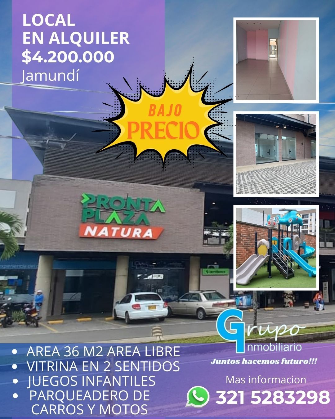 Local Comercial en arriendo Valle Del Cauca Jamundí Cn Portales De Verde Horizonte 36 m2 Habitaciones 0 Baños 0 Garajes 0 Precio $5340000
