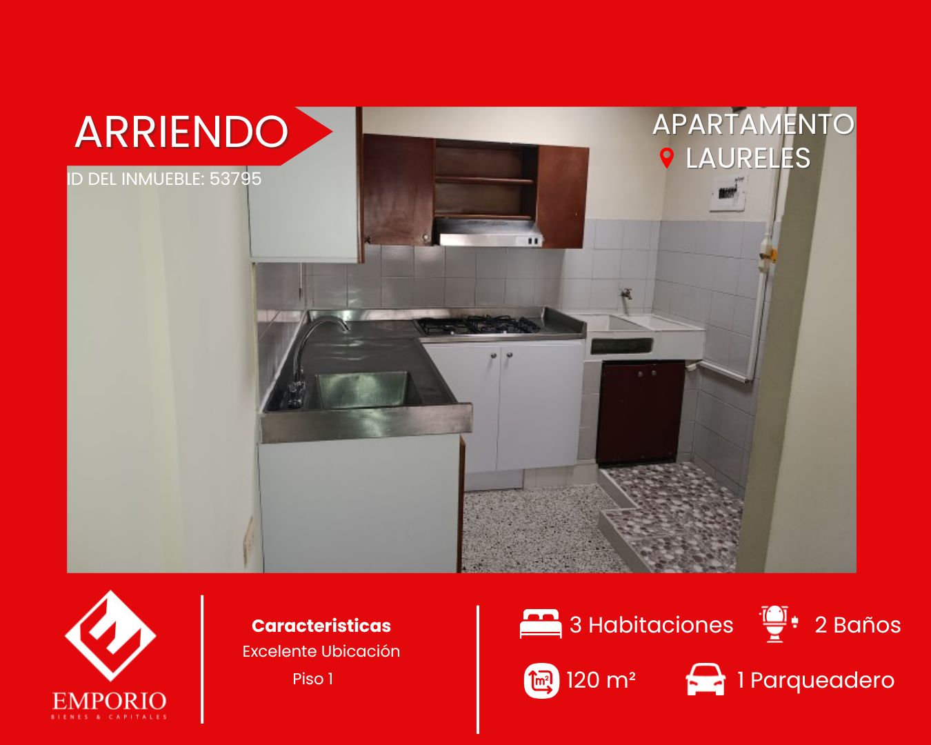 Casa en arriendo Antioquia Medellín La Castellana 120 m2 Habitaciones 3 Baños 2 Garajes 1 Precio $4000000