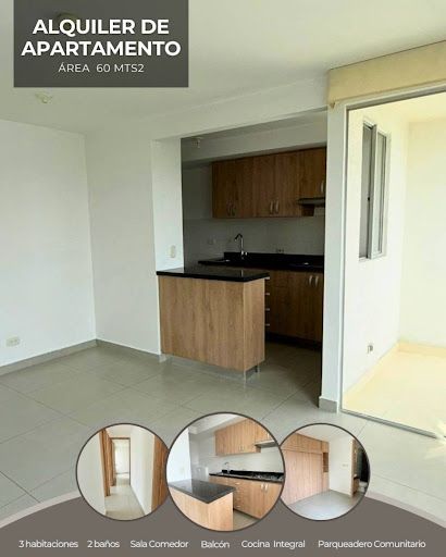 Apartamento en arriendo Valle Del Cauca Yumbo Uribe 60 m2 Habitaciones 3 Baños 2 Garajes 0 Precio $1290000