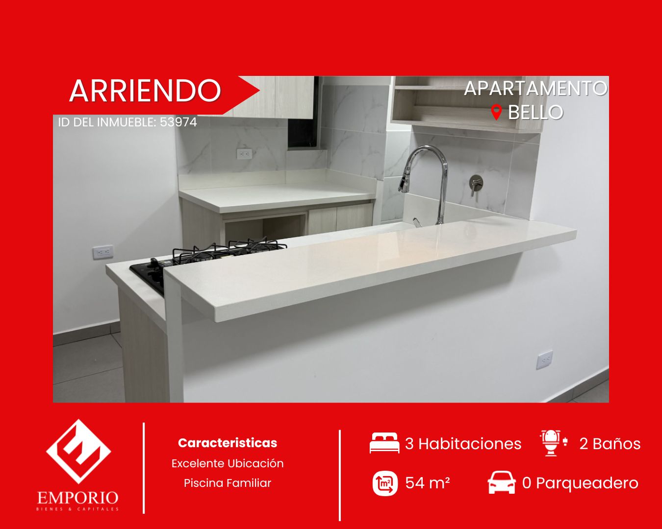 Apartamento en arriendo Antioquia Bello Asd 54 m2 Habitaciones 3 Baños 2 Garajes 0 Precio $1800000
