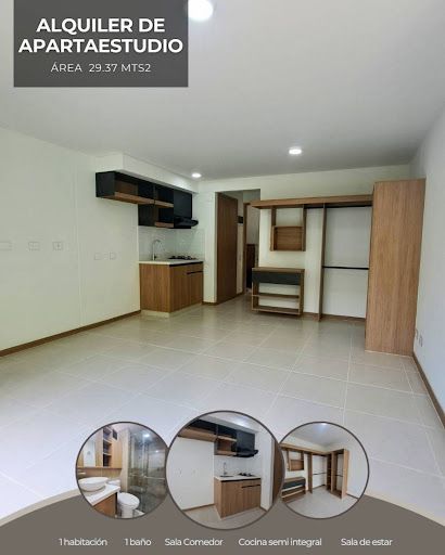 Apartaestudio en arriendo Valle Del Cauca Cali Parcelaciones Pance 30 m2 Habitaciones 1 Baños 1 Garajes 0 Precio $1800000