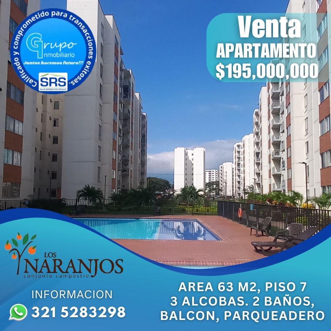 Apartamento en venta Valle Del Cauca Jamundí La Aurora 63 m2 Habitaciones 3 Baños 2 Garajes 1 Precio $195000000