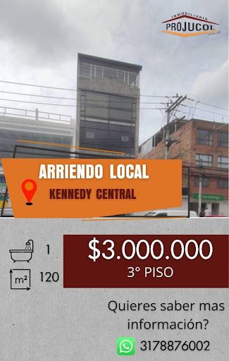 Local en arriendo Cundinamarca Bogotá Super Manzana 6 120 m2 Habitaciones 0 Baños 1 Garajes 0 Precio $3000000