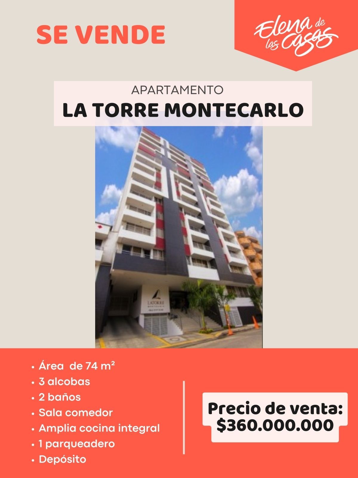Apartamento en venta Santander Bucaramanga San Alonso 74 m2 Habitaciones 3 Baños 2 Garajes 1 Precio $360000000