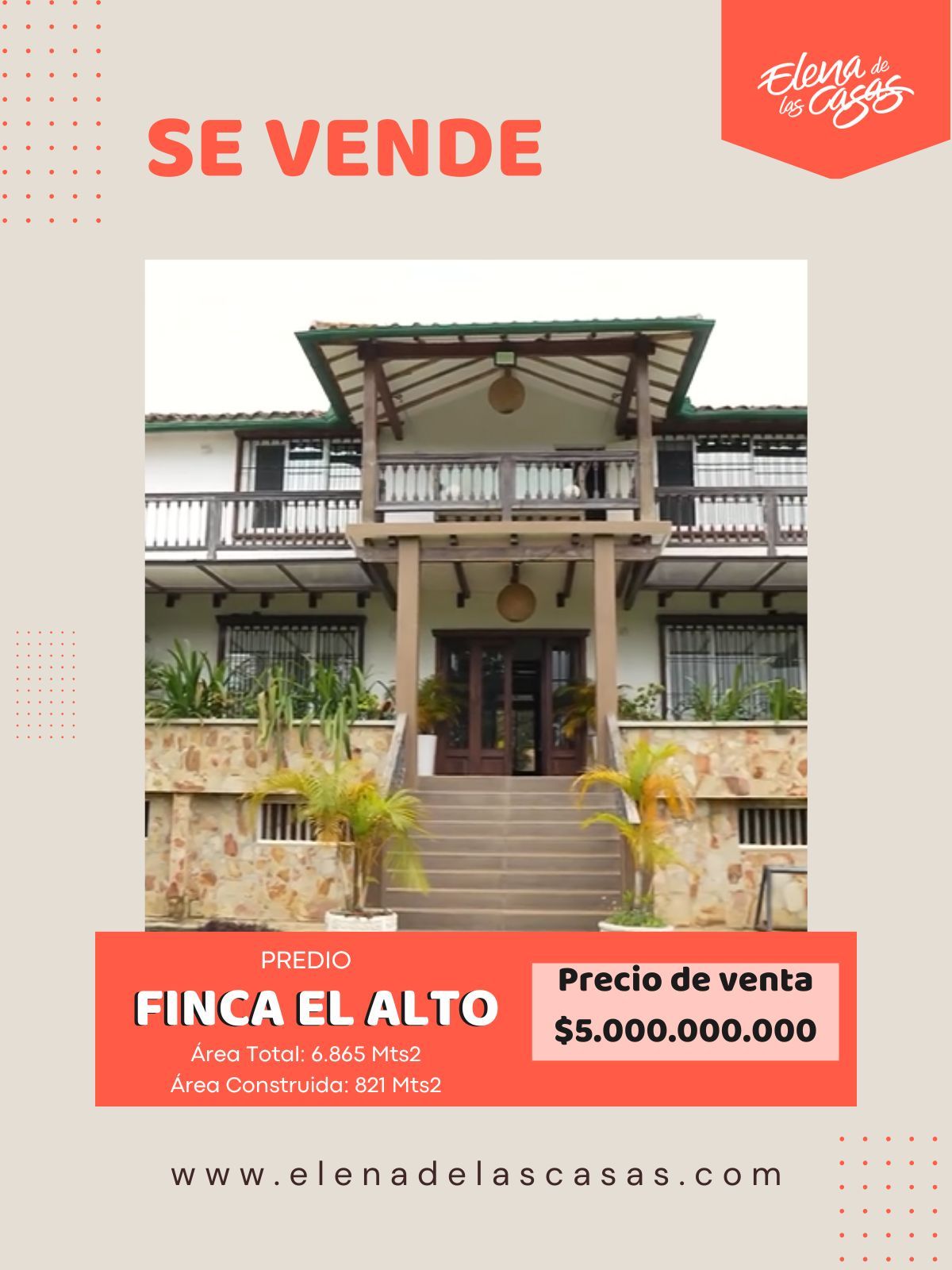 Finca en venta Santander Los Santos Los Santos 821 m2 Habitaciones 6 Baños 5 Garajes 1 Precio $5000000000
