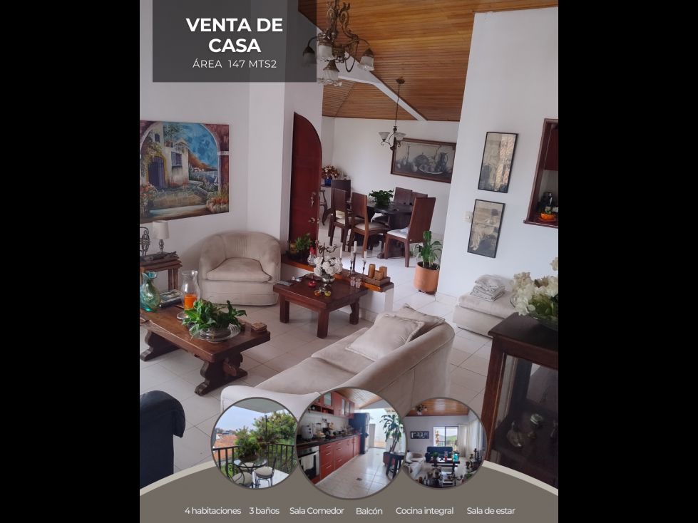 Casa en venta Valle Del Cauca Cali Bellavista 147 m2 Habitaciones 4 Baños 3 Garajes 2 Precio $650000000
