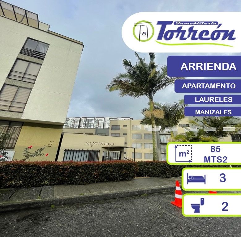 Apartamento en arriendo Caldas Manizales Los Laureles 85 m2 Habitaciones 3 Baños 2 Garajes 1 Precio $2000000