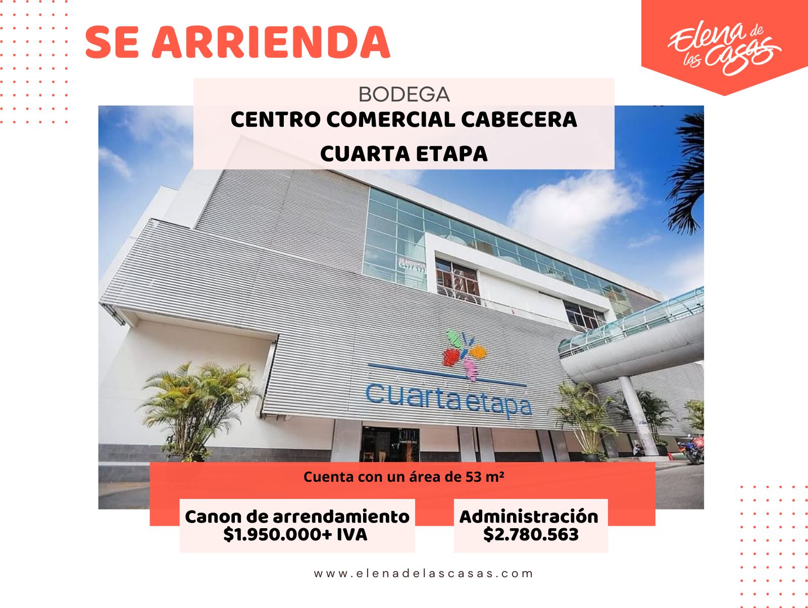 Bodega en arriendo Santander Bucaramanga Cabecera Del Llano 53 m2 Habitaciones 0 Baños 0 Garajes 0 Precio $4730563