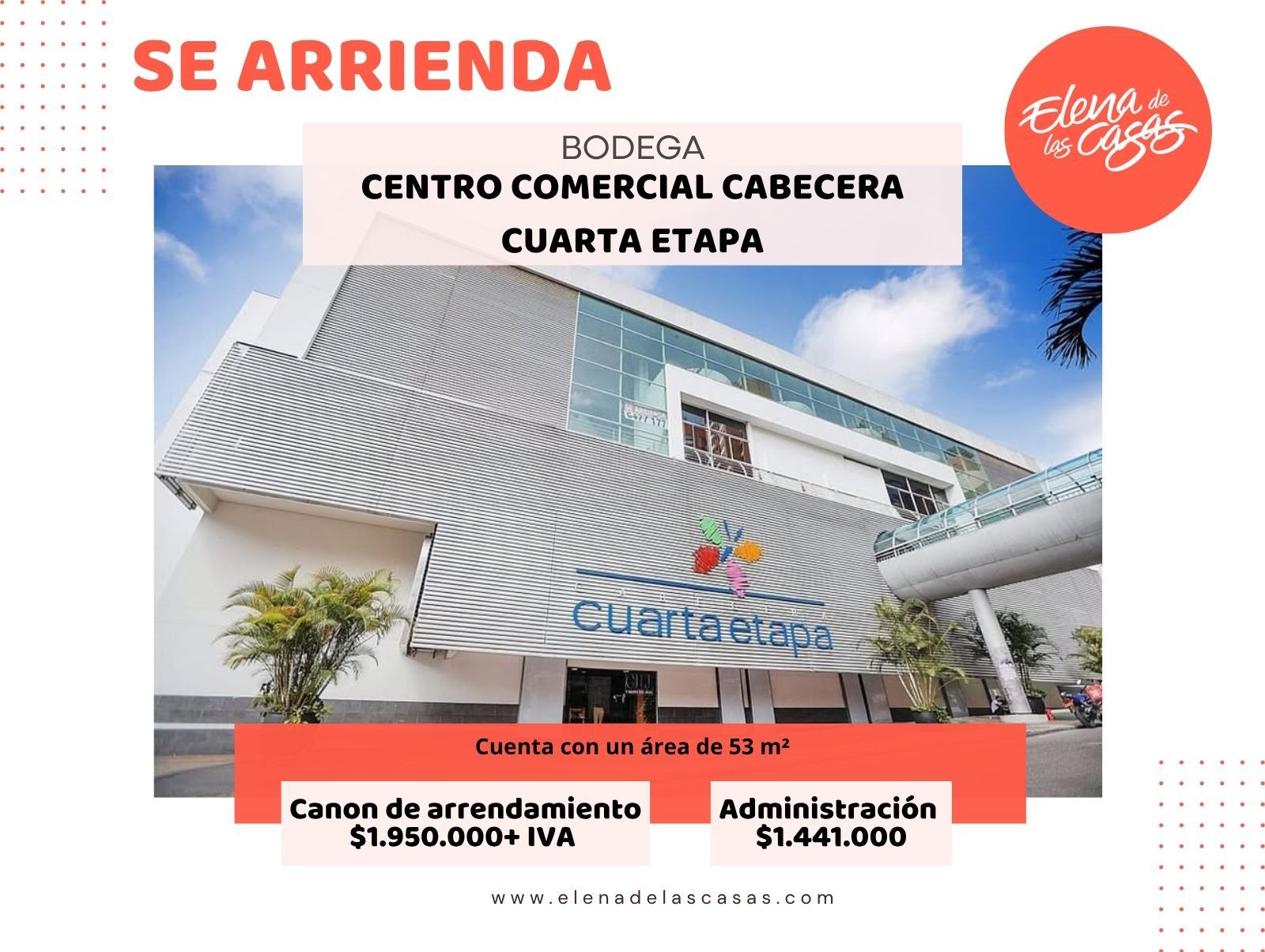 Bodega en arriendo Santander Bucaramanga Cabecera Del Llano 53 m2 Habitaciones 0 Baños 0 Garajes 0 Precio $3391000