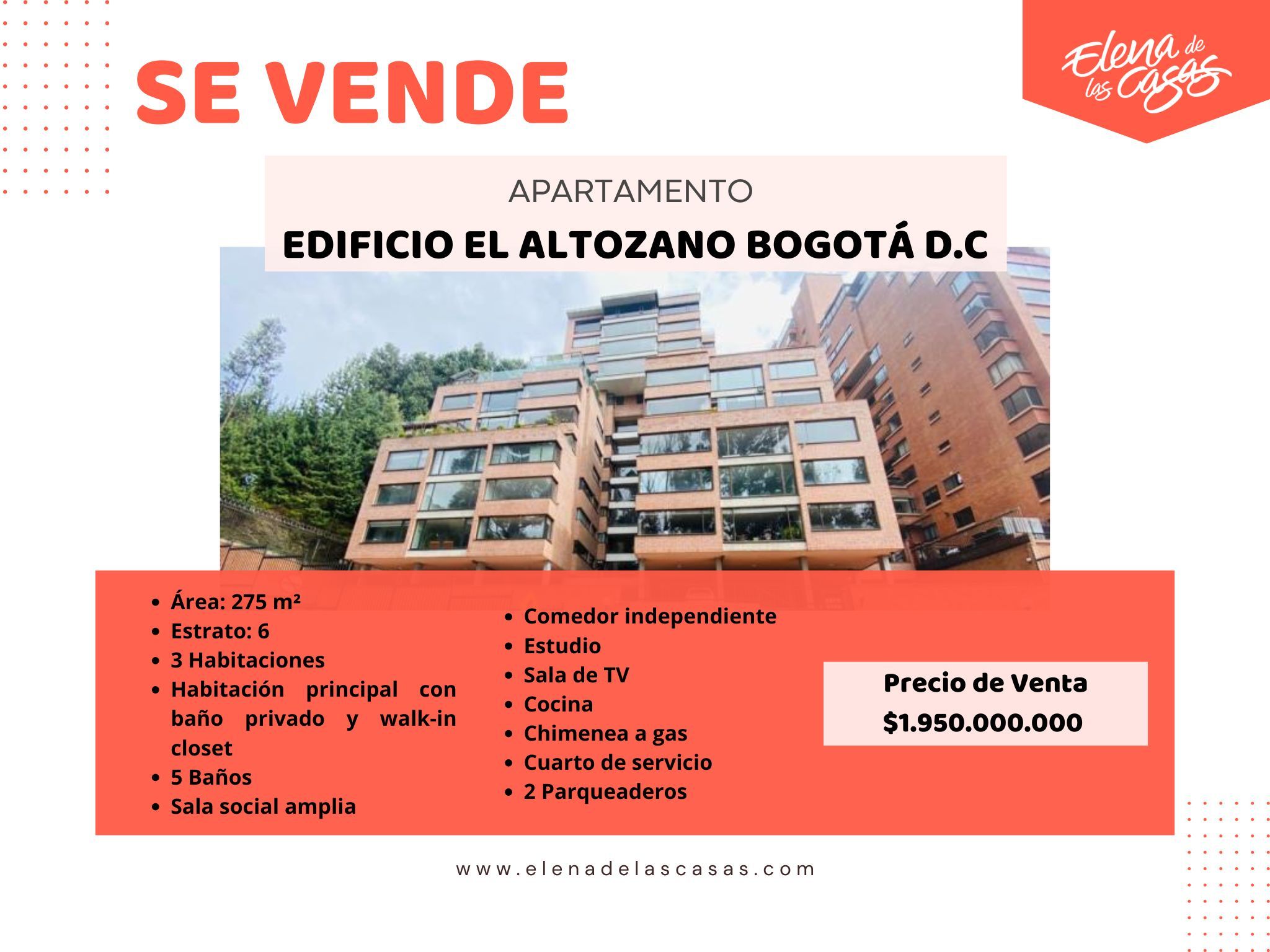 Apartamento en venta Cundinamarca Bogotá El Refugio 275 m2 Habitaciones 3 Baños 5 Garajes 2 Precio $1950000000