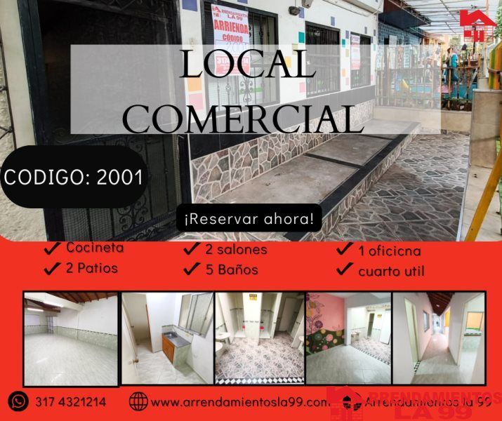 Local en arriendo Antioquia Medellín Antonio Nariño 300 m2 Habitaciones 0 Baños 5 Garajes 0 Precio $3700000