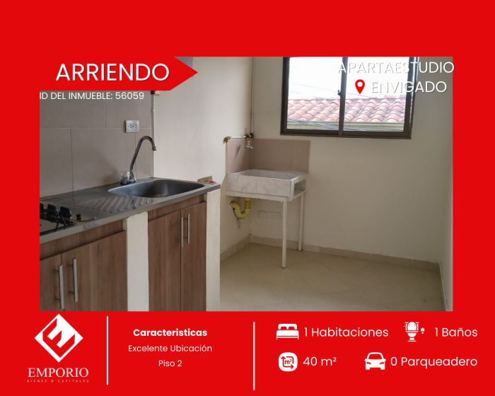 Apartaestudio en arriendo Antioquia Envigado La Mina 30 m2 Habitaciones 1 Baños 1 Garajes 0 Precio $1050000