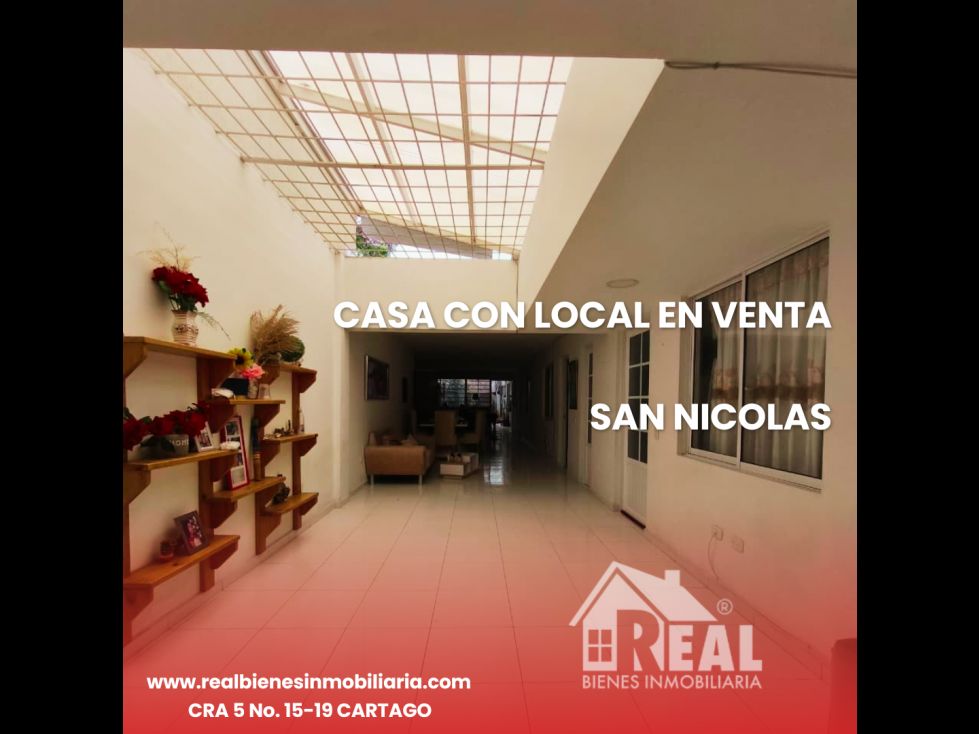 Casa en venta Valle Del Cauca Cartago San Nicolás 280 m2 Habitaciones 3 Baños 3 Garajes 1 Precio $638000000