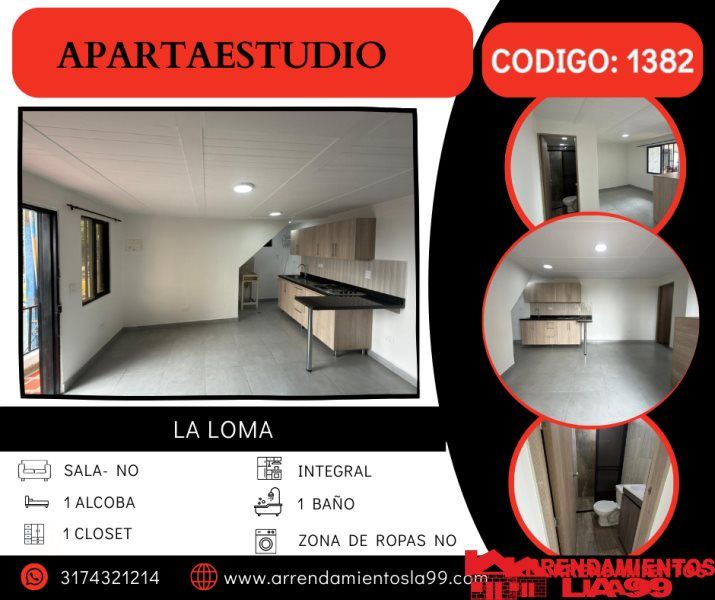 Apartaestudio en arriendo Antioquia Medellín Antonio Nariño 36 m2 Habitaciones 1 Baños 1 Garajes 0 Precio $770000